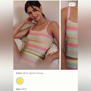 Anthropologie Pastel Striped Tank Top